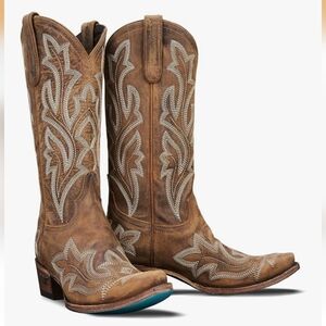 Classic Brown Embroidered Women's Western Boots